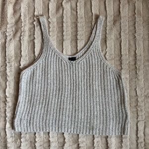 moon & Madison Tops - Oatmeal knit crop tank moon & Madison Tops - Oatmeal knit crop tank